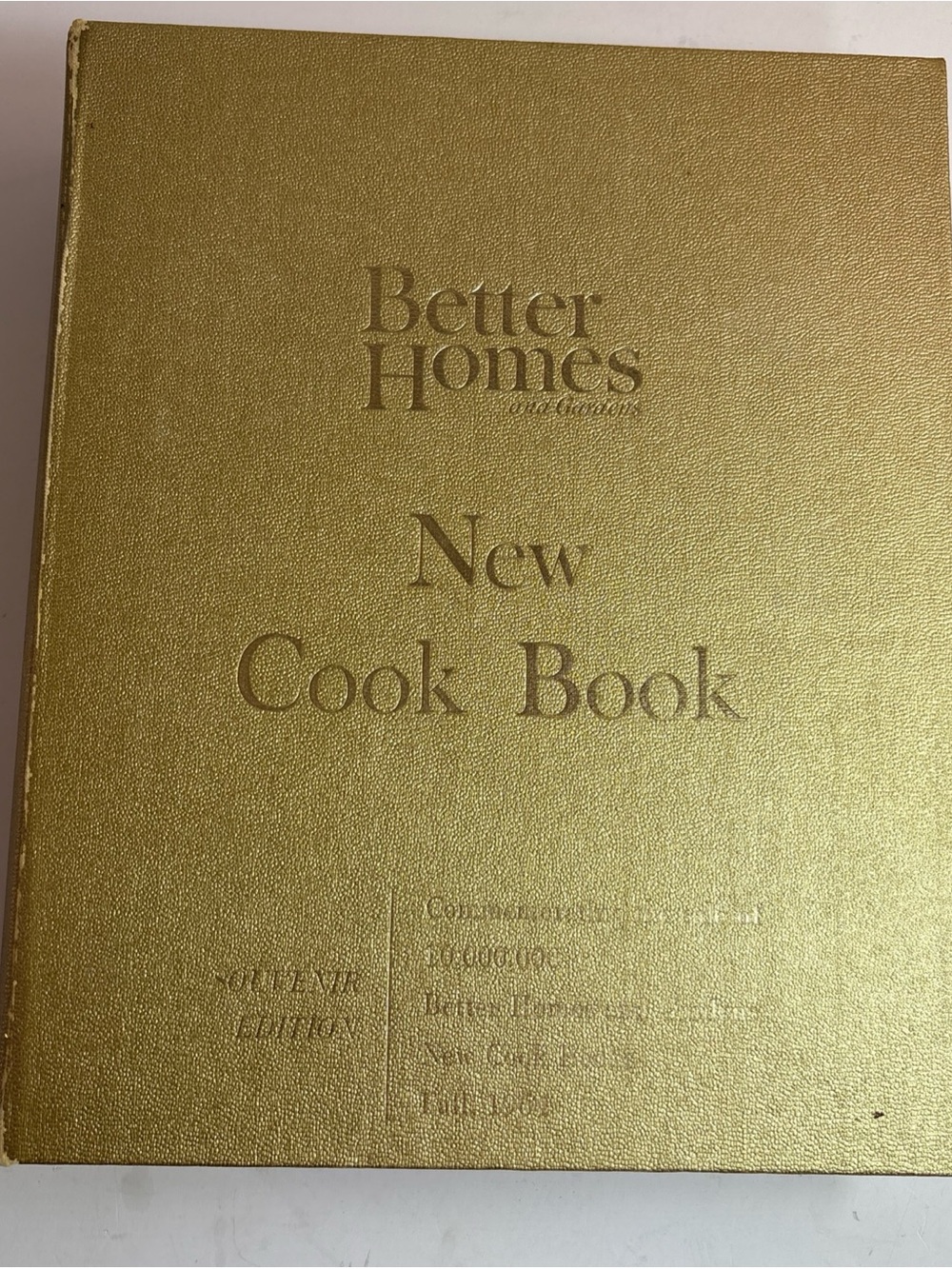 VTG 1965 SOUVENIR EDITION GOLD BINDER BETTER HOMES & GARDENS NEW COOK BOOK